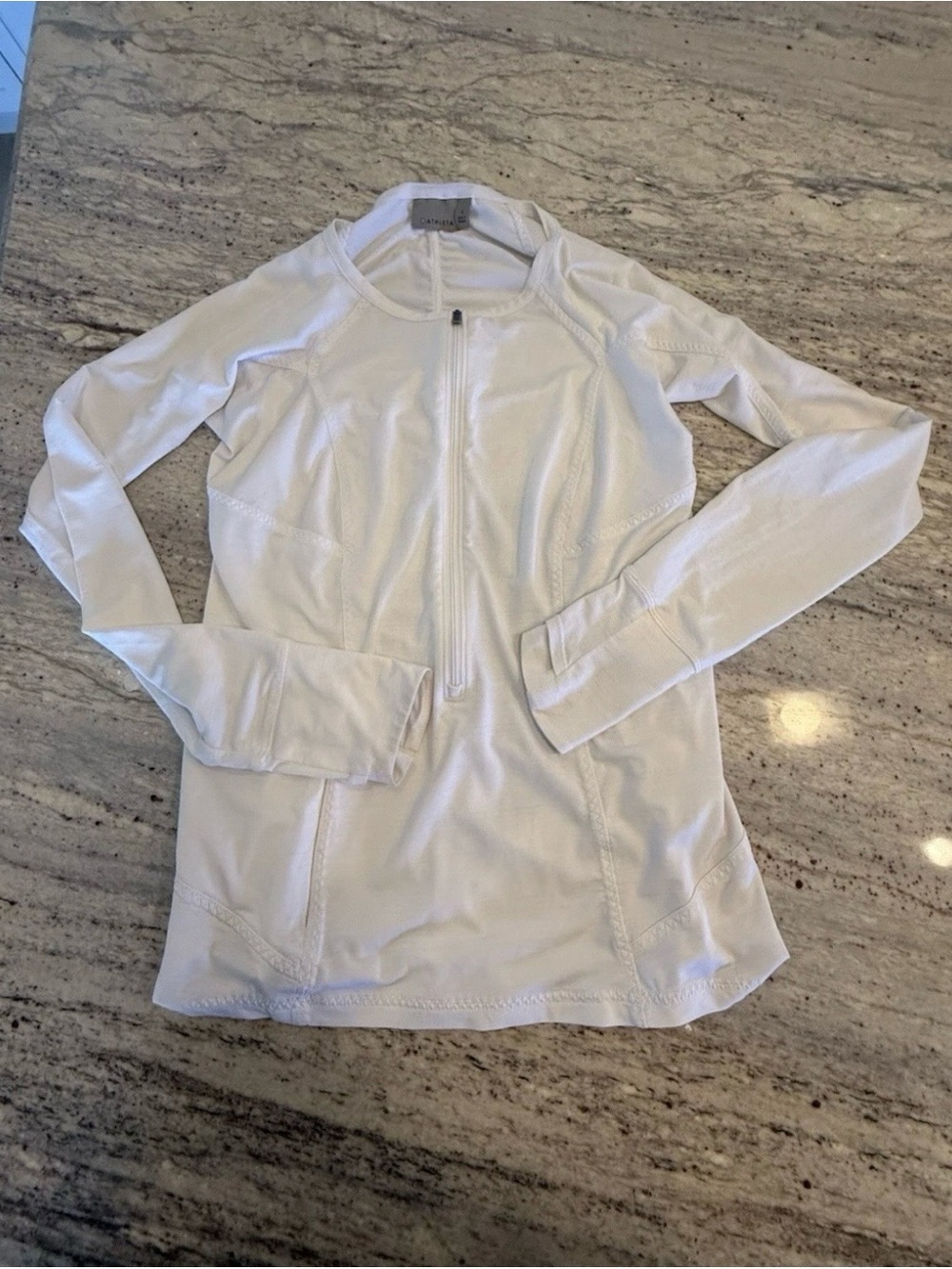 athleta white sweatshirt size small Women